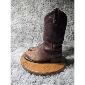 Double H Mens Size 9.5D Brown Leather Work Western 150 Plus Abrasion Boots